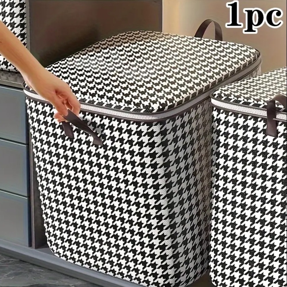Large Houndstooth Storage Bag